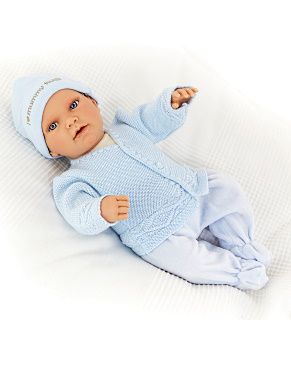 Doro Doll Babypuppe Eddy 44 cm mit Stoffkörper 1204